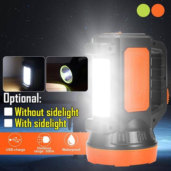 800lm Handheld Spotlight Portable Usb Rechargeable Led Searchlight Lantern Waterproof Spot Lamp For Camping Hunting
