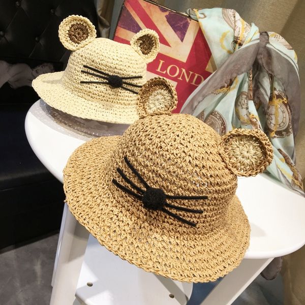 new straw microphone cap baby cap children's sun cartoon cat microphone ear hand woven sun hat baby hat batch, Blue;gray
new straw microphone cap baby cap children's sun cartoon cat microphone ear hand woven sun hat baby hat batch, Blue;gray
