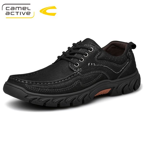 camel active new genuine leather men's shoes lace-up man outdoor casual shoes thick sole stitch non-slip tide male, Black
camel active new genuine leather men's shoes lace-up man outdoor casual shoes thick sole stitch non-slip tide male, Black
