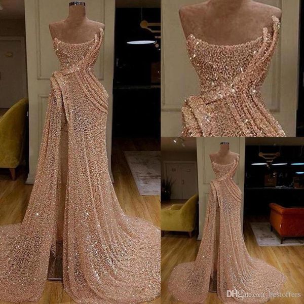 new arrival shiny a line prom dresses high side split strapless evening gowns draped pleats formal dresses vrobes de soirée vestidos, Black
new arrival shiny a line prom dresses high side split strapless evening gowns draped pleats formal dresses vrobes de soirée vestidos, Black