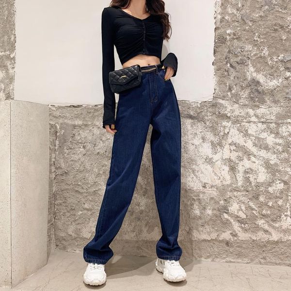 boyfriend street jeans women plus size loose high waist vintage straight jeans retro denim pants 2020 cool mom chic, Blue
boyfriend street jeans women plus size loose high waist vintage straight jeans retro denim pants 2020 cool mom chic, Blue