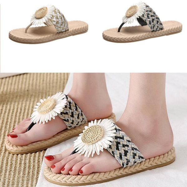 sagace women flip-flop sandals hand-woven comfortable straw shoes flower idyllic style wild flat beach slippers casual shoes, Black
sagace women flip-flop sandals hand-woven comfortable straw shoes flower idyllic style wild flat beach slippers casual shoes, Black