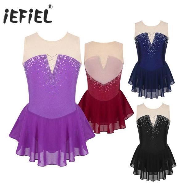 iefiel kids girls sparkly inlaid rhinestone mesh splice skating ballroom competition ballet dance gymnastics leotard dress, Black;red
iefiel kids girls sparkly inlaid rhinestone mesh splice skating ballroom competition ballet dance gymnastics leotard dress, Black;red