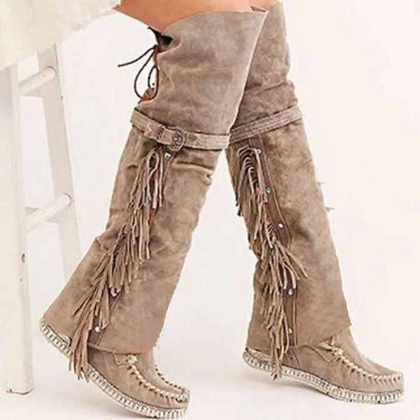 shujin 2020 fashion bohemian boho knee high boot ethnic women tassel fringe faux suede leather hight boots flat long booties, Black
shujin 2020 fashion bohemian boho knee high boot ethnic women tassel fringe faux suede leather hight boots flat long booties, Black