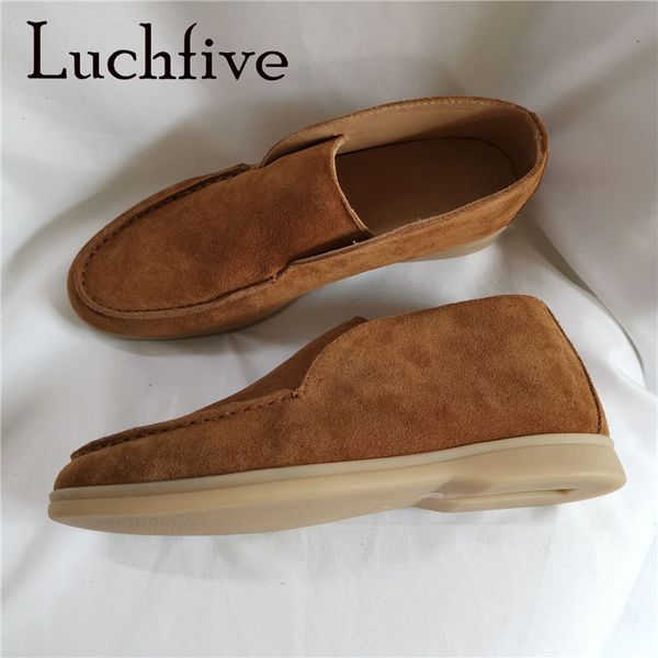 kid suede leather high men loafers slip on open casual walking shoes spring autumn men flats leisure lazy shoes, Black 
kid suede leather high men loafers slip on open casual walking shoes spring autumn men flats leisure lazy shoes, Black