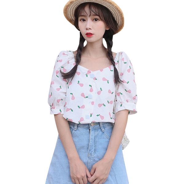 summer womens chiffon bluzka elegancka damska fruit printing shirts tee short sleeve ladies work casual blouse, White
summer womens chiffon bluzka elegancka damska fruit printing shirts tee short sleeve ladies work casual blouse, White