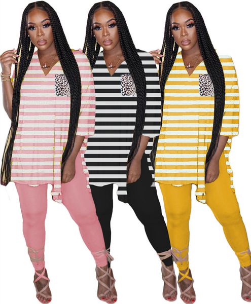 women two piece outfits fashion tracksuit striped leopard print long sleeve t shirt pants trousers casual sports suits woman clothes d8402, White
women two piece outfits fashion tracksuit striped leopard print long sleeve t shirt pants trousers casual sports suits woman clothes d8402, White