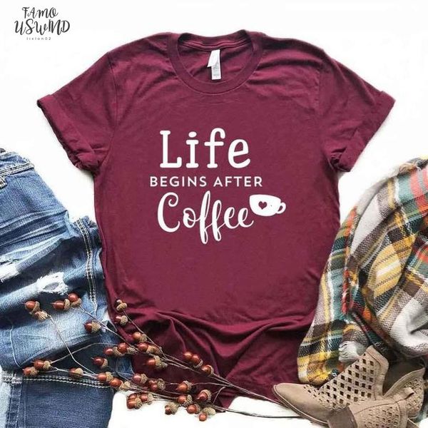 life begins after coffee women tshirt cotton casual v neck funny t shirt gift for lady yong girl tee 6 color, White
life begins after coffee women tshirt cotton casual v neck funny t shirt gift for lady yong girl tee 6 color, White