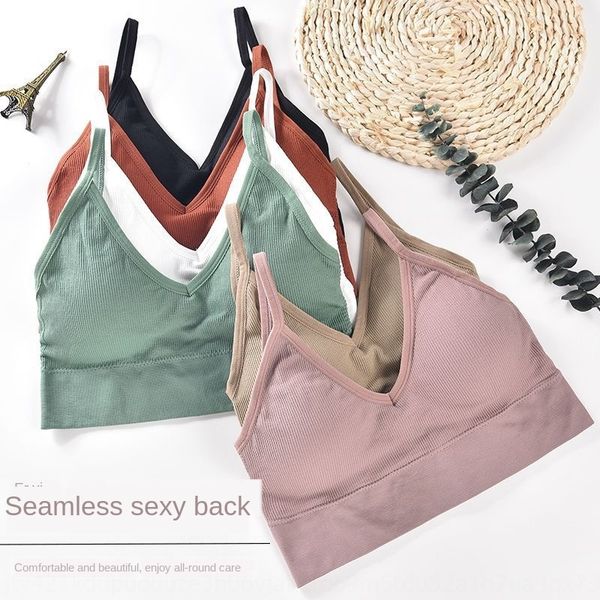 seamless threaded camisole underwear vestback suspender chest wrap vest breathable sports bra backless underwear for women, White
seamless threaded camisole underwear vestback suspender chest wrap vest breathable sports bra backless underwear for women, White