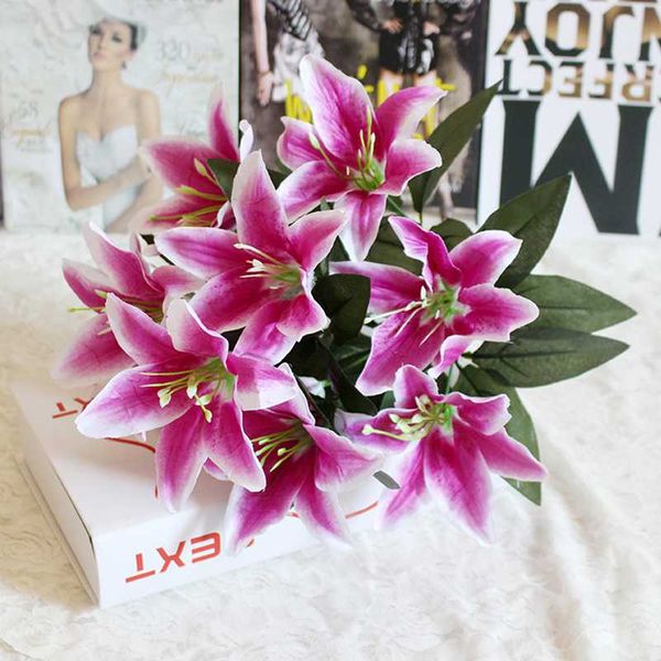 decorative flowers & wreaths 10 heads 1 bunch multicolor artificial lily flower bouquet fake bridal for diy home wedding wreath decoration
decorative flowers & wreaths 10 heads 1 bunch multicolor artificial lily flower bouquet fake bridal for diy home wedding wreath decoration