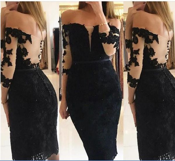 graceful black lace sheath homecoming dresses 3/4 long sleeve covered button short prom dresses knee length cocktail party gowns, Red
graceful black lace sheath homecoming dresses 3/4 long sleeve covered button short prom dresses knee length cocktail party gowns, Red