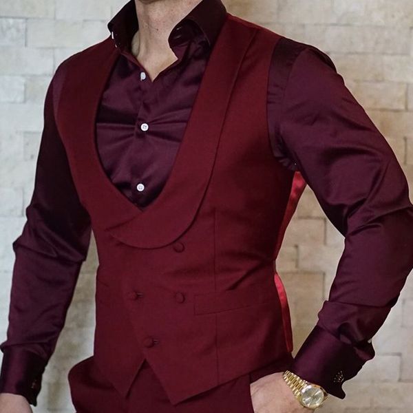 men's vests burgundy slim fit casual vest for men with double breasted one piece custom waistcoat wedding groomsmen tuxedo man fashion, Black;white 
men's vests burgundy slim fit casual vest for men with double breasted one piece custom waistcoat wedding groomsmen tuxedo man fashion, Black;white