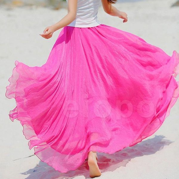2020 new spring and summer womens big show thin bohemia golden silk chiffon skirt of the beach long skirt ing, Black
2020 new spring and summer womens big show thin bohemia golden silk chiffon skirt of the beach long skirt ing, Black