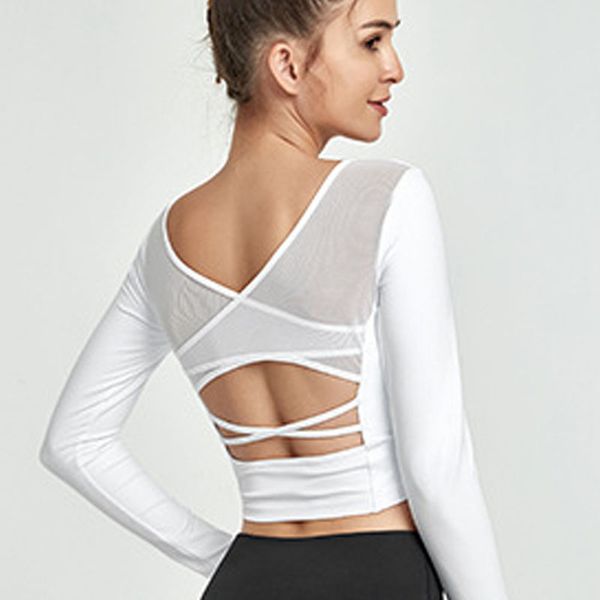 yoga outfits mesh back cropped tank gym workout women shirt dance fitness crop tight long sleeve 144, White;red
yoga outfits mesh back cropped tank gym workout women shirt dance fitness crop tight long sleeve 144, White;red