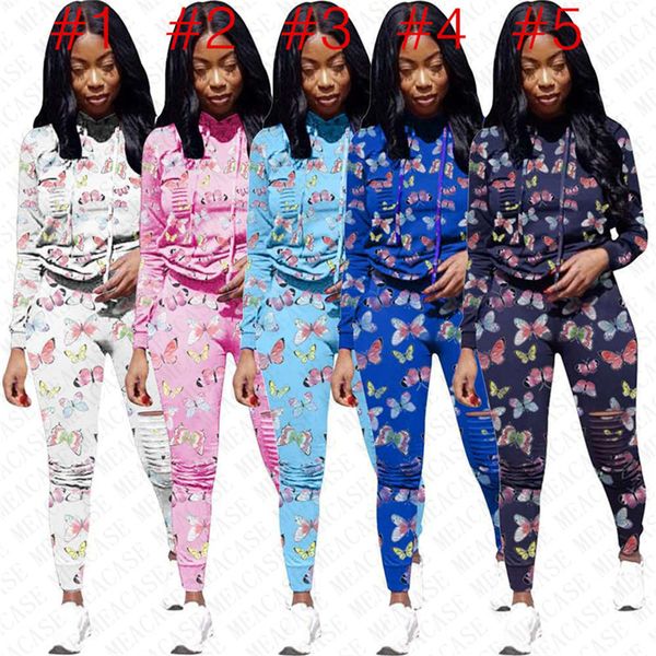 women butterfly print tracksuit designer hooded pullover hoodies + pants leggings two pieces set outfits ripple hole autumn clothing d72704, White
women butterfly print tracksuit designer hooded pullover hoodies + pants leggings two pieces set outfits ripple hole autumn clothing d72704, White
