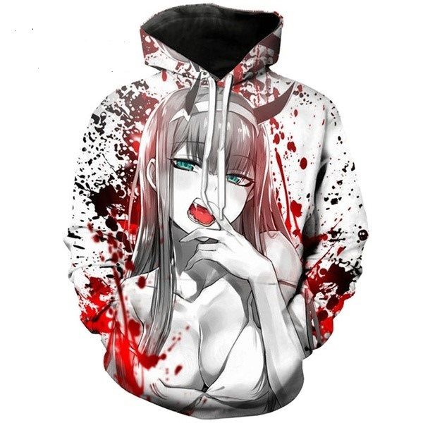 riman dear franks zero two 3d printed hooded sweater cosplay anime peripheral, Black
riman dear franks zero two 3d printed hooded sweater cosplay anime peripheral, Black