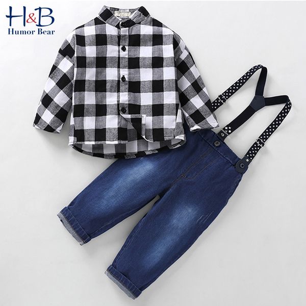 humor bear children's suit spring & autumn kids gentleman long sleeve plaid shirt +strap cowboy trousers baby boys clothes set, White
humor bear children's suit spring & autumn kids gentleman long sleeve plaid shirt +strap cowboy trousers baby boys clothes set, White