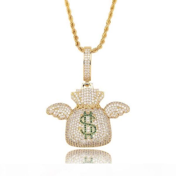 flying money bag pendant necklace ins fashion hip hop jewelry iced out mens gold pendant necklaces, Silver
flying money bag pendant necklace ins fashion hip hop jewelry iced out mens gold pendant necklaces, Silver