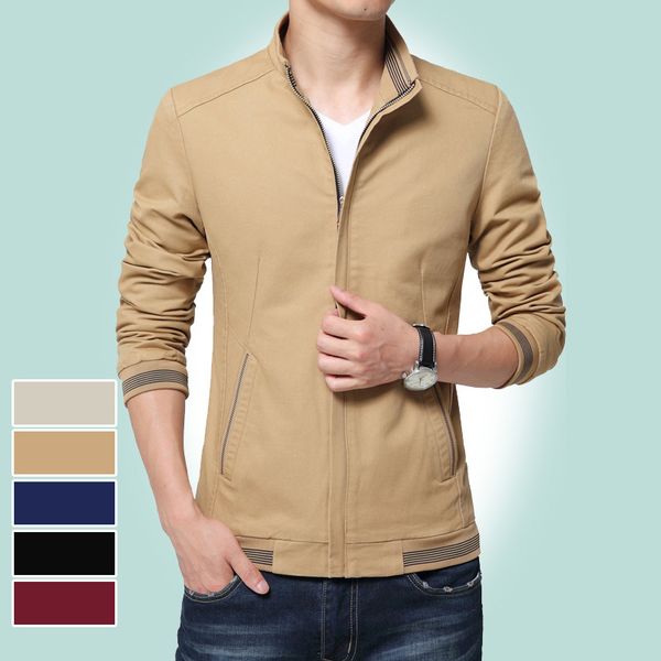 spring and autumn casual men's jacket outdoor stand collar men's jacket pure cotton slim fit coat, Black
spring and autumn casual men's jacket outdoor stand collar men's jacket pure cotton slim fit coat, Black