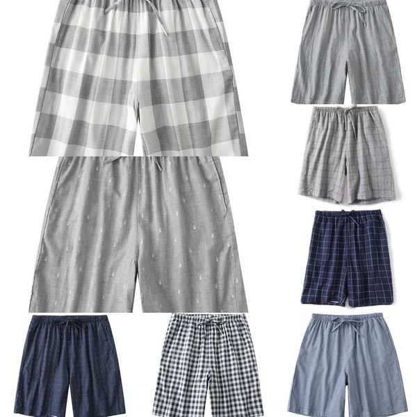 summer men's cotton pajamas outdoor shorts furnishing home shorts cotton gauze loose large size plaid beach home pants, Black;brown
summer men's cotton pajamas outdoor shorts furnishing home shorts cotton gauze loose large size plaid beach home pants, Black;brown