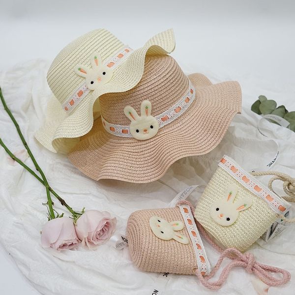 new straw straw hat wallet wallet hat bag set cute rabbit slanting bag princess style change purse travel holiday, Yellow
new straw straw hat wallet wallet hat bag set cute rabbit slanting bag princess style change purse travel holiday, Yellow