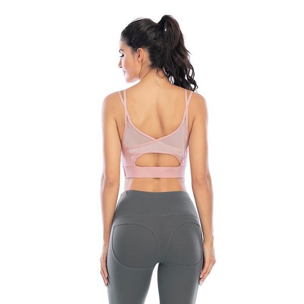 gym clothing padded workout yoga bra back mesh splicing sports running fitness sport without steel ring underwear female, White;black
gym clothing padded workout yoga bra back mesh splicing sports running fitness sport without steel ring underwear female, White;black