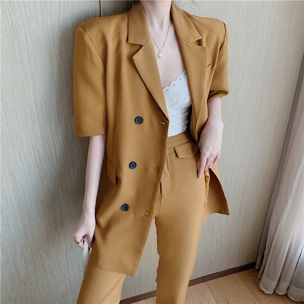 two piece matching set high waist office flare bell bottom split suit pant blazer lapel double breasted button outfit jackeop, Black;white
two piece matching set high waist office flare bell bottom split suit pant blazer lapel double breasted button outfit jackeop, Black;white