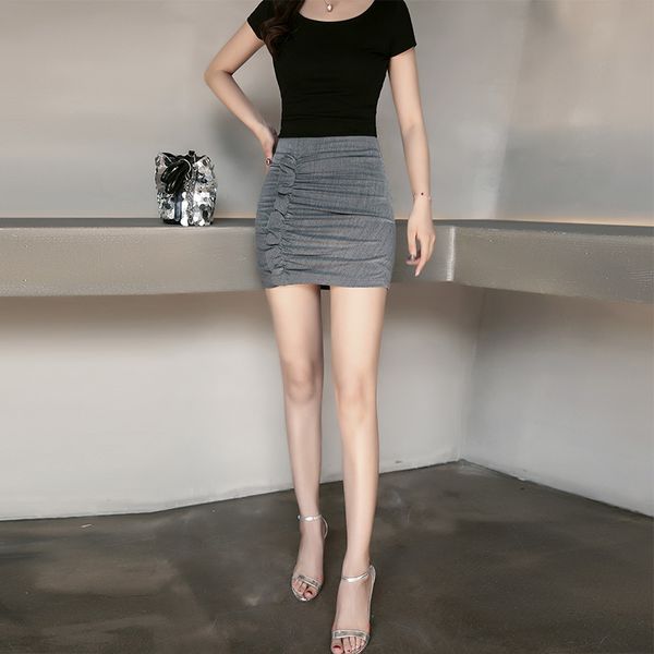 2020 summer small high waist hong kong style skirt short paragraph package hip skirt lotus leaf, Black
2020 summer small high waist hong kong style skirt short paragraph package hip skirt lotus leaf, Black