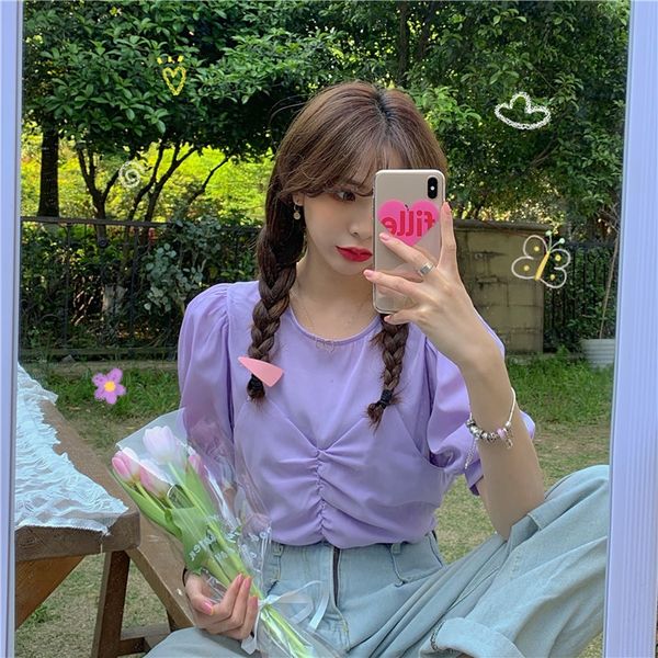 2020 summer fake two-piece pleated bubble sleeve shirt female design sense niche western style shirt h117a, White
2020 summer fake two-piece pleated bubble sleeve shirt female design sense niche western style shirt h117a, White