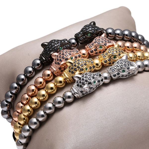 new fashion double leopard head charm woven lace bracelet gives lovers presents, Black
new fashion double leopard head charm woven lace bracelet gives lovers presents, Black