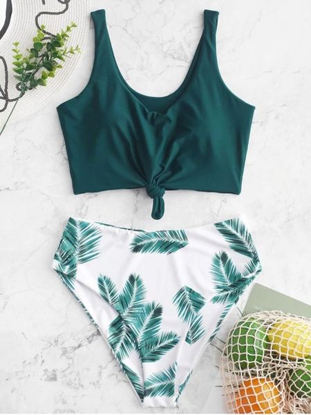 bikini green crop knot bikinis set leaf print push up bikini swimwear high waist swimsuit bathing suit maillot de bain e531
bikini green crop knot bikinis set leaf print push up bikini swimwear high waist swimsuit bathing suit maillot de bain e531