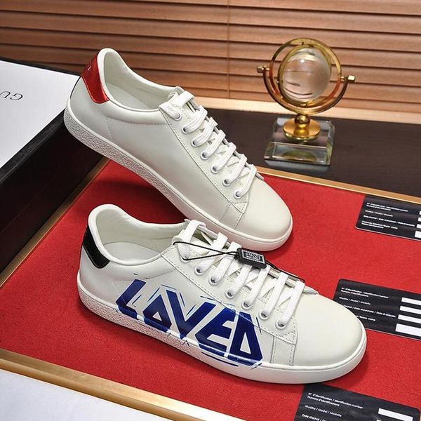 men 's ace sneaker with loved print mens shoes fashion design leather type comfortable shoes lace -up low casual men shoes scarpe, Black
men 's ace sneaker with loved print mens shoes fashion design leather type comfortable shoes lace -up low casual men shoes scarpe, Black