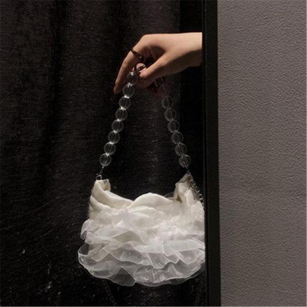 new 2020 handbag summer ins tagram pearl portable fairy white mini slanted chain bucket lace women's bag
new 2020 handbag summer ins tagram pearl portable fairy white mini slanted chain bucket lace women's bag