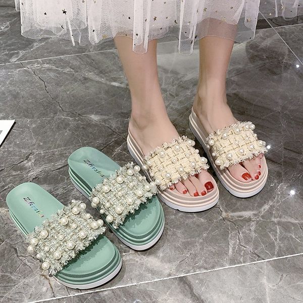 shoes slippers women summer string bead slides platform fashion pantofle med luxury 2020 flat fabric rubber pu cotton slippers, Black
shoes slippers women summer string bead slides platform fashion pantofle med luxury 2020 flat fabric rubber pu cotton slippers, Black