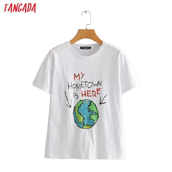 tangada women vintage print white cotton t shirt short sleeve o neck tees ladies casual loose tee shirt 2l13
tangada women vintage print white cotton t shirt short sleeve o neck tees ladies casual loose tee shirt 2l13