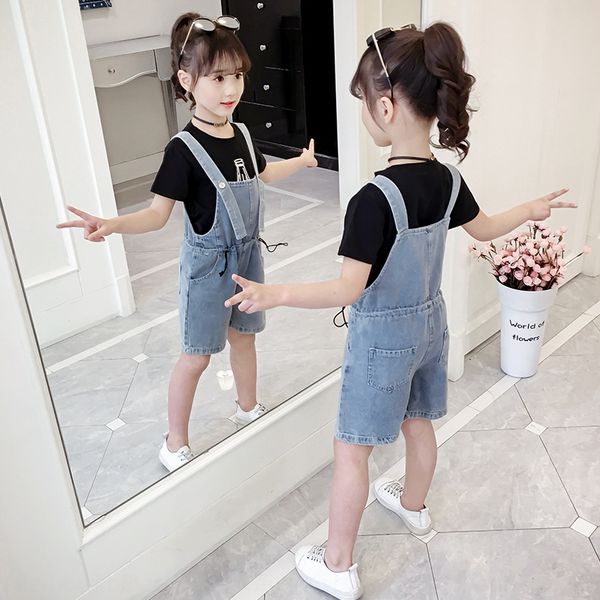 tta5j girls' denim shorts new medium sling shorts pants and large children's foreign style girls' suspenders cotton loose net, Blue
tta5j girls' denim shorts new medium sling shorts pants and large children's foreign style girls' suspenders cotton loose net, Blue