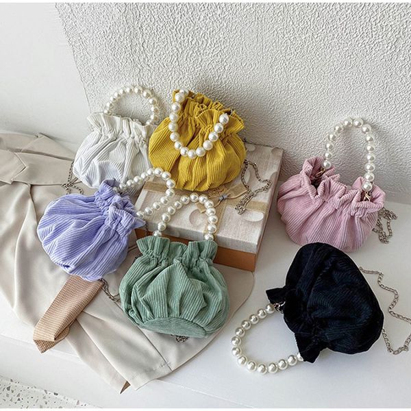 women pearl chain pleated handbag corduroy women's candy colors wallet female fashion retro mini small lady's shoulder bag 2020
women pearl chain pleated handbag corduroy women's candy colors wallet female fashion retro mini small lady's shoulder bag 2020