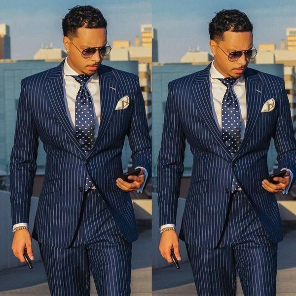 navy blue striped groom mens suits tuxedos business party wedding suit tailored male blazer slim fit men handsome man 2 pcs, White;black
navy blue striped groom mens suits tuxedos business party wedding suit tailored male blazer slim fit men handsome man 2 pcs, White;black