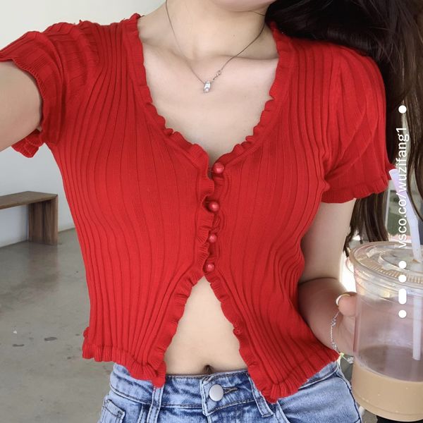 лето авокадо зеленый футболка кардиган французская сторона девушка деревянный уха v-воротник нить пальто футболки топ вязаный топ похудение, White;black
лето авокадо зеленый футболка кардиган французская сторона девушка деревянный уха v-воротник нить пальто футболки топ вязаный топ похудение, White;black