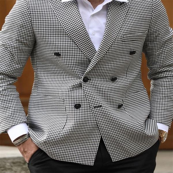 2021 houndstooth gentlemen suits cotton blend double breasted notched lapel men suits custom made formal coat 1 pc, White;black
2021 houndstooth gentlemen suits cotton blend double breasted notched lapel men suits custom made formal coat 1 pc, White;black