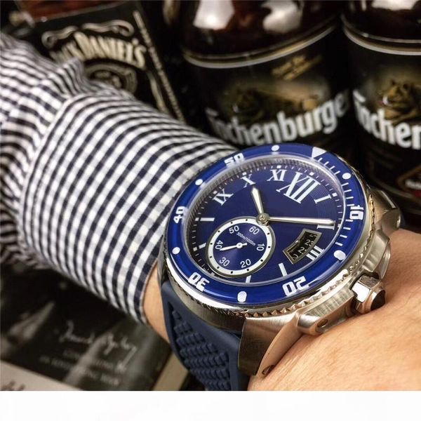 2019 luxury blue automatic 41mm mens watch business sports rubber waterproof men's watch, Slivery;brown
2019 luxury blue automatic 41mm mens watch business sports rubber waterproof men's watch, Slivery;brown