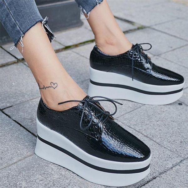 goth creepers women genuine leather wedges high heel ankle boots female round toe fashion sneakers casual shoes punk trainers, Black
goth creepers women genuine leather wedges high heel ankle boots female round toe fashion sneakers casual shoes punk trainers, Black