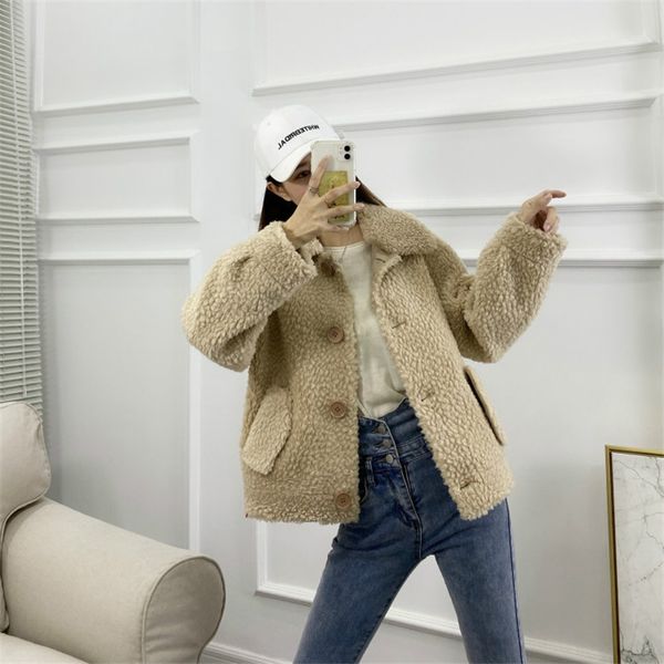 women's coat fur coat women wool women loose coats winter warm thick classic m99, Black
women's coat fur coat women wool women loose coats winter warm thick classic m99, Black