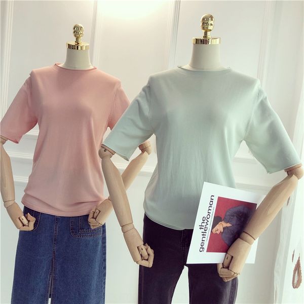 cotton 19 summer new korean boutique cool curved beads round neck short sleeve curling knitwear knitwear women 19026, White
cotton 19 summer new korean boutique cool curved beads round neck short sleeve curling knitwear knitwear women 19026, White