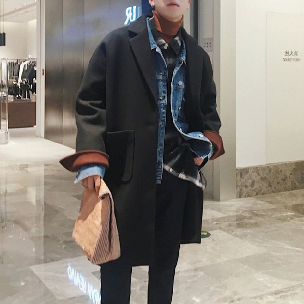 autumn men thick warm blend coat black long woolen overcoat oversize winter clothing loose male wool coat xxl outerwear
autumn men thick warm blend coat black long woolen overcoat oversize winter clothing loose male wool coat xxl outerwear