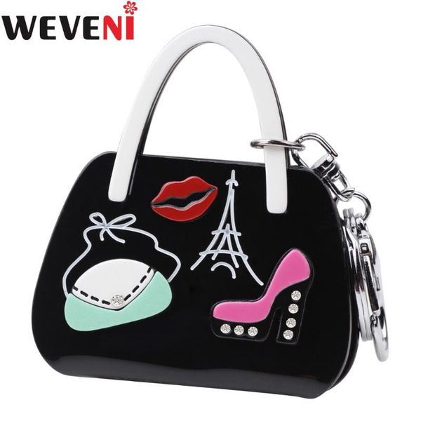 weveni high heels lips eiffel tower print handbag shape key chain key ring charm trendy jewelry car wholesale for women, Silver
weveni high heels lips eiffel tower print handbag shape key chain key ring charm trendy jewelry car wholesale for women, Silver
