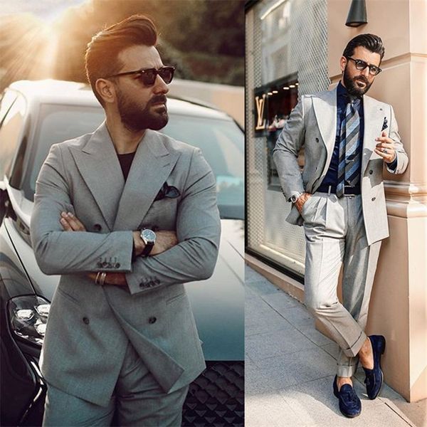 men's suits & blazers 2-piece light grey wedding tuxedos party fit formal business handsome custom made peaked lapel blazer suit, White;black
men's suits & blazers 2-piece light grey wedding tuxedos party fit formal business handsome custom made peaked lapel blazer suit, White;black