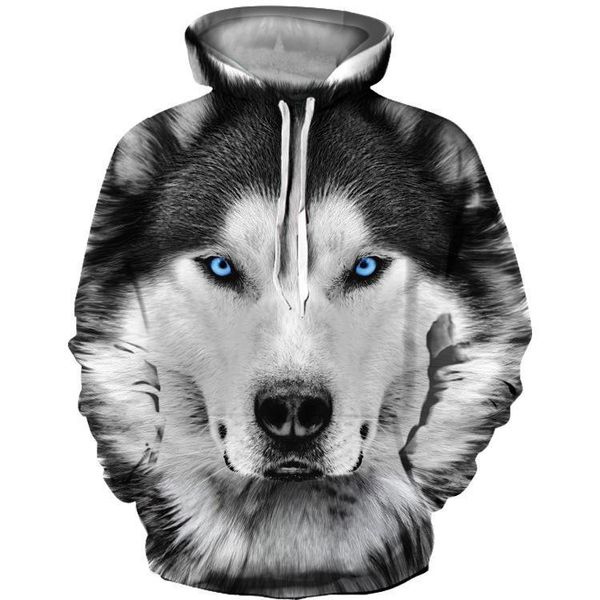 sportswear2020 foreign trade new 3d animal husky two ha pattern digital printing casual fashion all-match hooded sweater, Black
sportswear2020 foreign trade new 3d animal husky two ha pattern digital printing casual fashion all-match hooded sweater, Black