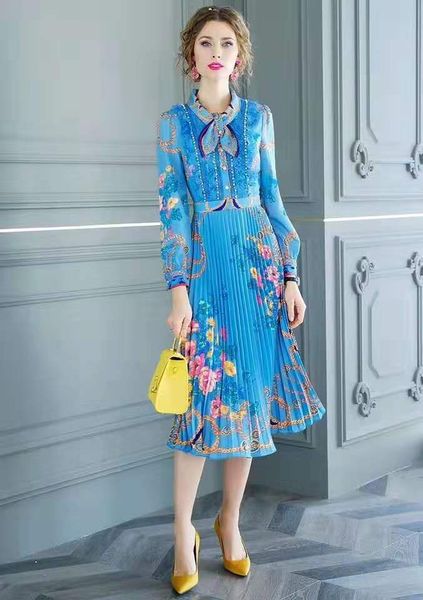printed chiffon woman dress women's spring 2020 bow tie slim fit mid-length pleated skirt ing
printed chiffon woman dress women's spring 2020 bow tie slim fit mid-length pleated skirt ing