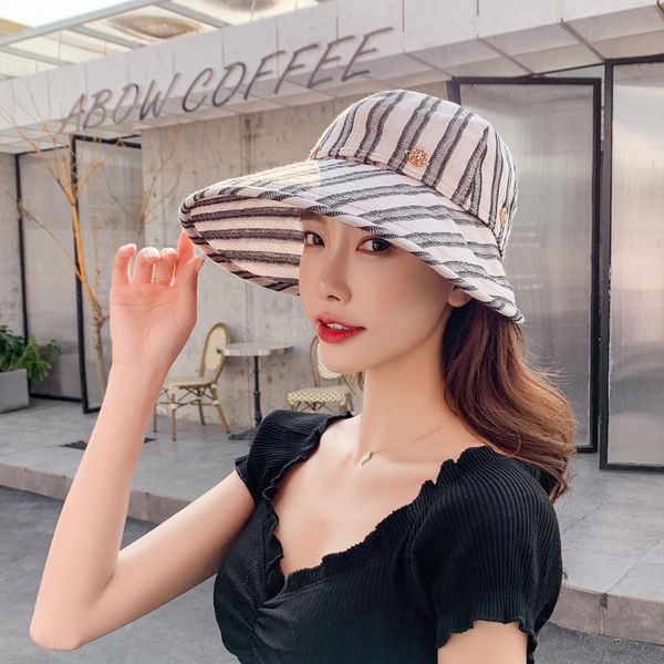 female summer korean style fashionable all-match sun striped hexagonal uv-proof foldable hat toque sunscreen cap sunscreen hat, Blue;gray
female summer korean style fashionable all-match sun striped hexagonal uv-proof foldable hat toque sunscreen cap sunscreen hat, Blue;gray